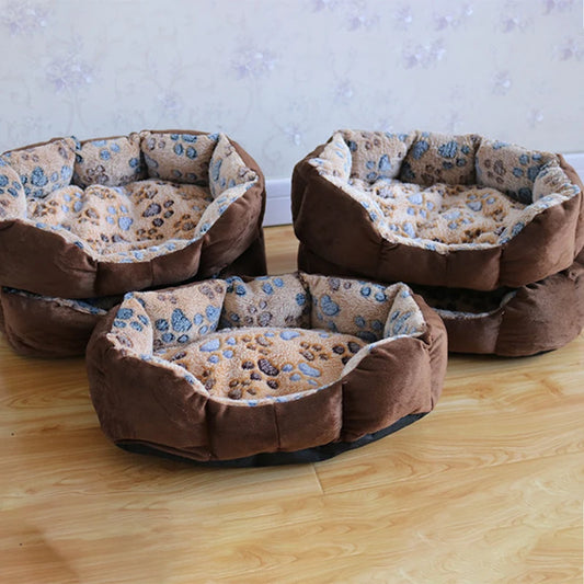 Pet Dog Bed Sofa Plush Mats Dogs Basket Supplies For Large Medium Small House Cat Bed Pet Products 37x32cm