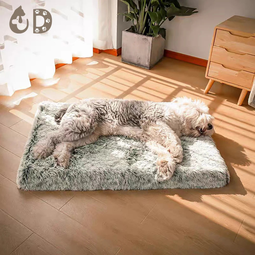 Dog Accessories for Large Dogs Cat's House Plush Pet Bed for Dog XL Square Mat For Small Medium Pet Calming Bed Mat 100cm