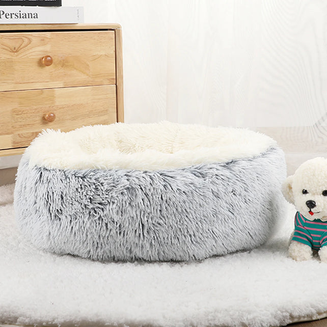 Donut Dog Bed for Large Dogs Plush Beds Pets Round Accessories Small Basket Sofa Baskets Pet Big Cushion Supplies Puppy Mat Cats