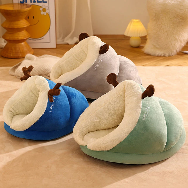 Small Dog Bed Slippers Little Animals Houses Puppy Pads Small Cat Dog Plush Sofa Indoor Kennel Pet Sleeping Bed Pet Accessories