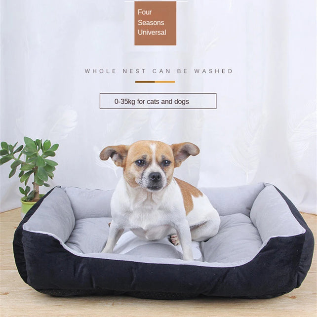 For Dogs Pet Cat Large Bed Comfortable Soft Dog Cushion Accessorys Square Plush Puppy Sofa Bed Petkit Basket for Dog Supplies